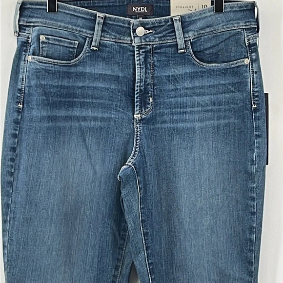 NYDJ Marilyn Straight Lift & Tuck Jeans in Heyburn Wash - NEW - Size 10 - Picture 4 of 11